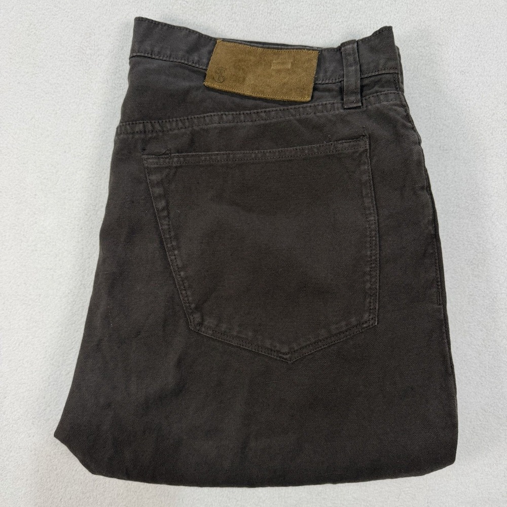 Todd Snyder Pants Mens 34x32 Brown Stretch 5 Pocket Chino Straight Casual